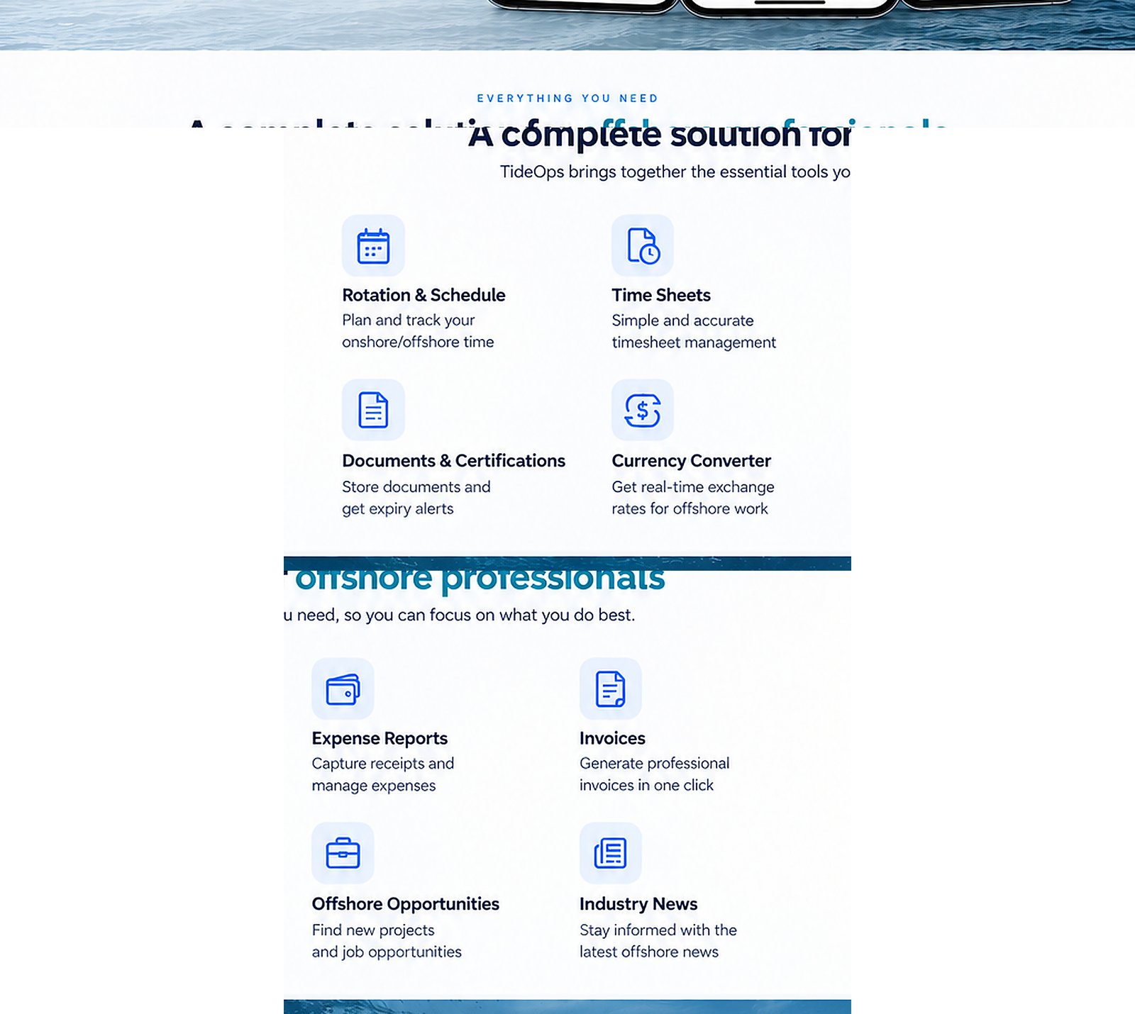 TideOps features