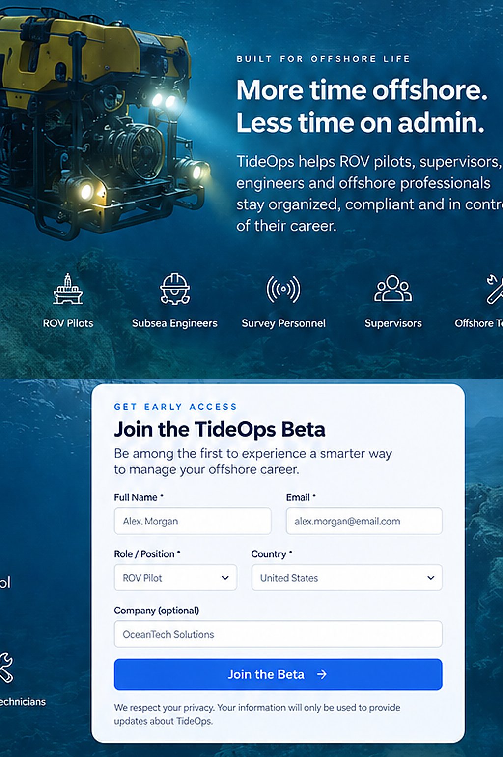 TideOps offshore professionals